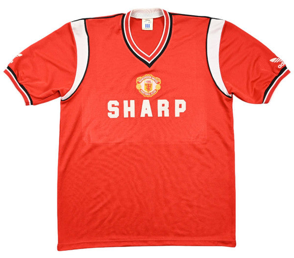 Maillot Manchester United 1984-86 Adidas SHARP Domicile vintage L