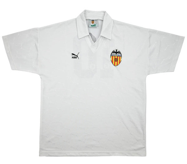 Maillot Valencia CF Domicile Puma 1990-92 #10 Vintage L
