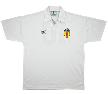 Maillot Valencia CF Domicile Puma 1990-92 #10 Vintage L