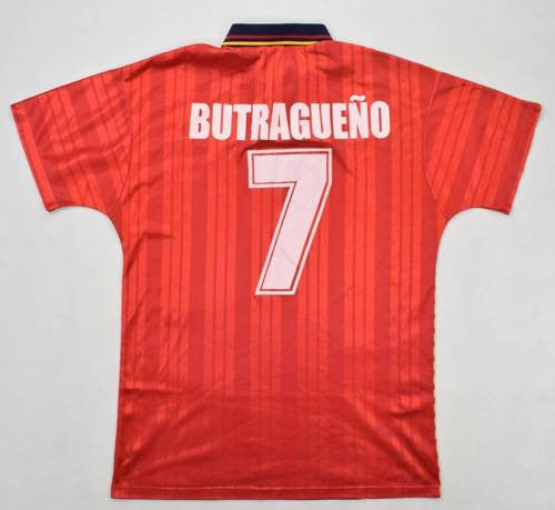 Maillot Espagne Domicile Adidas 1994-1996 Butragueño vintage
