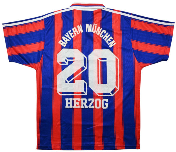 Maillot Bayern Munich 1995-97 Adidas Herzog Domicile Vintage