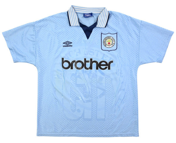 Maillot Manchester City 1995-97 Domicile Umbro Brother vintage