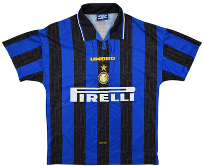 Maillot Inter Milan Domicile 1996-97 Umbro Pirelli Vintage
