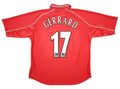 Maillot Liverpool 2000-02 Reebok Domicile Gerrard vintage L