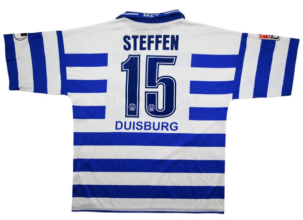 Maillot MSV Duisburg 2001-02 Uhlsport Domicile Vintage STEFFEN