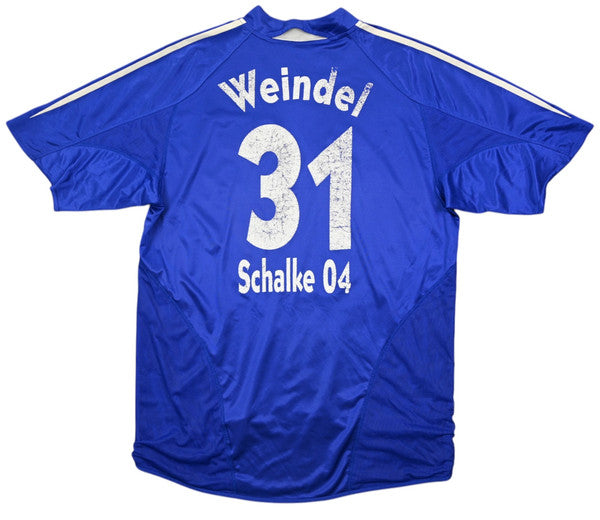 Maillot Schalke 04 Domicile 2004-05 Adidas vintage WEINDEL