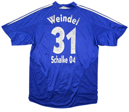 Maillot Schalke 04 Domicile 2004-05 Adidas vintage WEINDEL