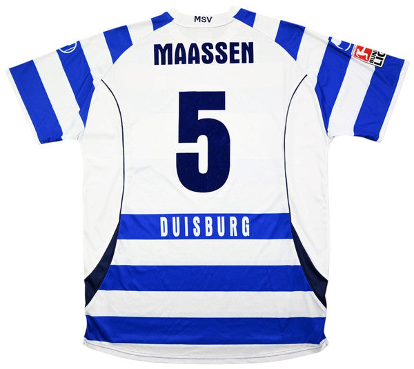 Maillot MSV Duisburg 2009-10 Uhlsport Domicile Vintage MAASSEN