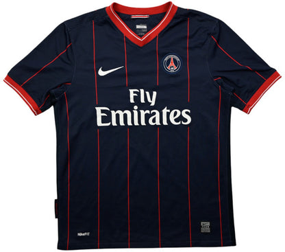 Maillot PSG 2009-10 Nike Domicile Fly Emirates L Boys vintage