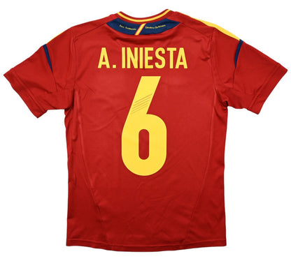 Maillot Espagne 2011-12 Iniesta Adidas Boys M vintage 8/10