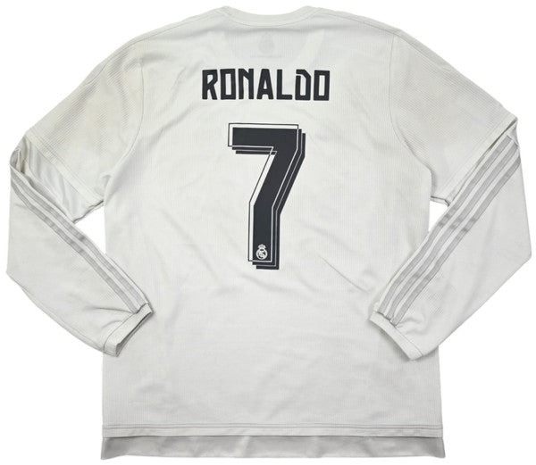 Maillot Real Madrid Extérieur 2015-16 Adidas Ronaldo Manches Longues XL