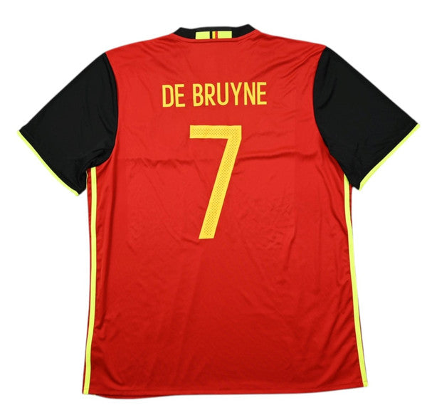 Maillot Belgique 2016-17 Adidas De Bruyne Authentique XL