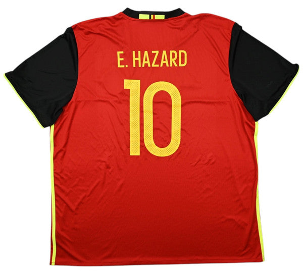 Maillot Belgique 2016-17 Adidas Hazard Domicile Vintage 3XL
