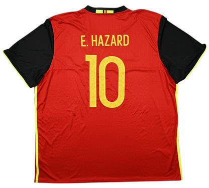 Maillot Belgique 2016-17 Adidas Hazard Domicile Vintage 3XL